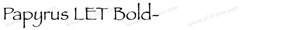 Papyrus LET Bold字体转换